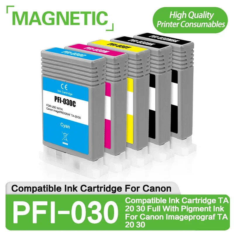 

NEW 5Color PFI-030 PFI030 PFI 030 Compatible Ink Cartridge TA20 30 Full With Pigment Ink For Canon Imageprograf TA20 30