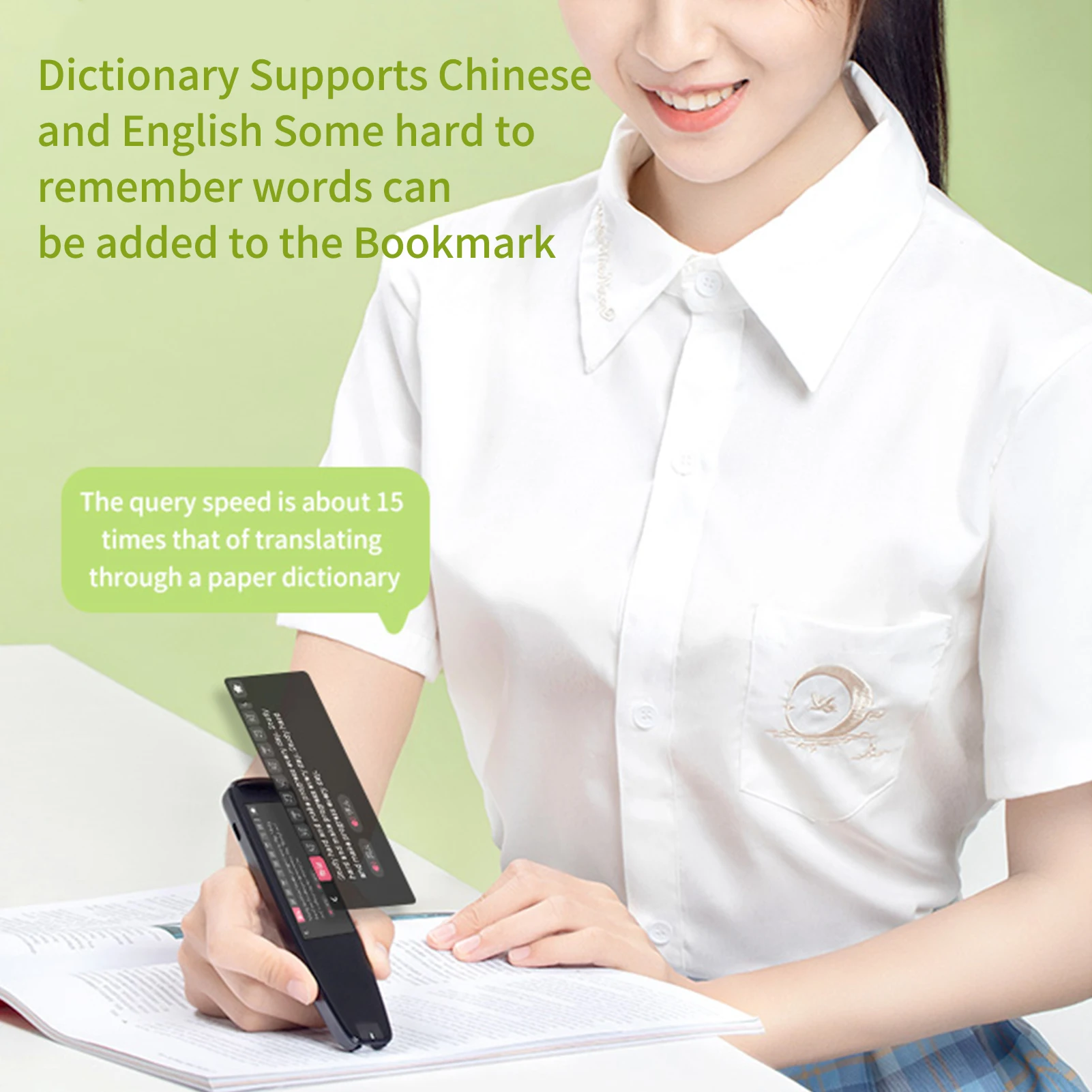 DOSMONO Dictionary Translation Pen Scanner Text Scanning Reading Translator Device Multilingual Scanner WiFi 112 Languages