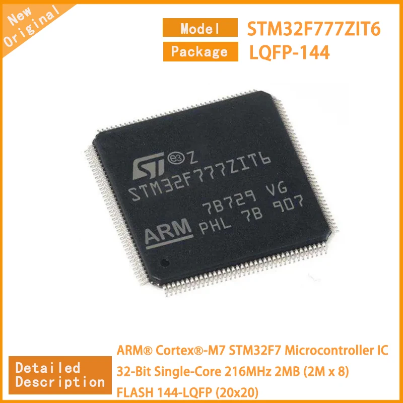 

Новый оригинальный микроконтроллер stm32f777ab 6 STM32F777 MCU микроконтроллер IC 32-битный одноъядерный 216 МГц 2 Мб (2M x 8) FLASH 144-LQFP, 1 ~ 5 шт.