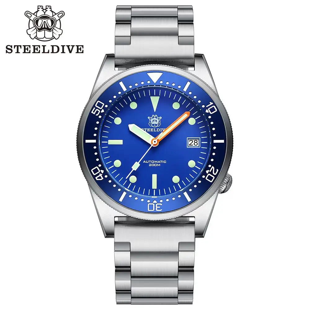 Steeldive Sd1979 Sandblast Stainless Steel Case 200m Waterproof 42.5mm