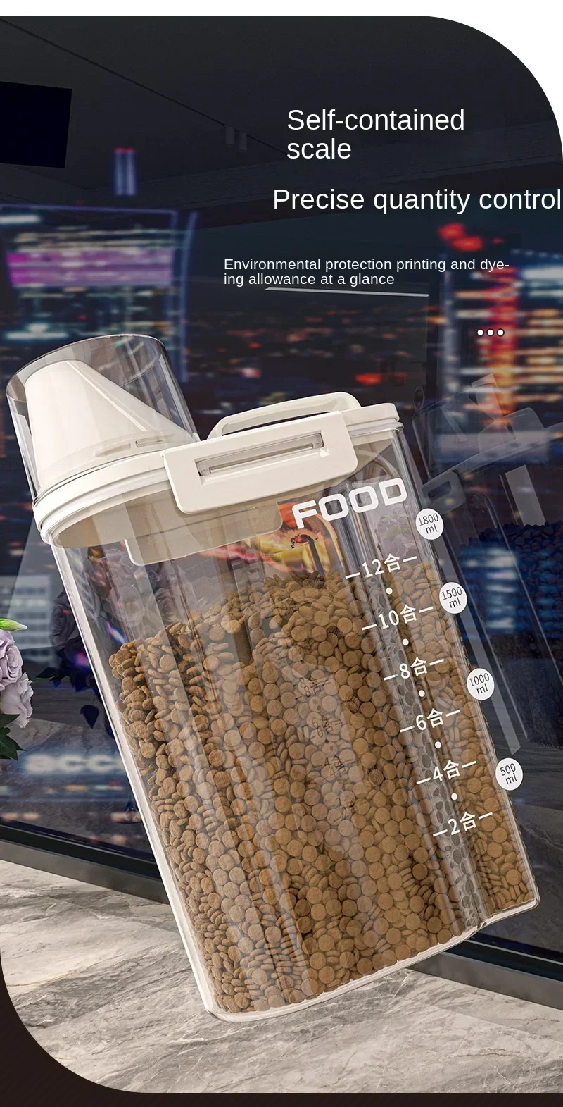 Kitchen Flour Storage Tank Food-Grade Moisture-Proof Rice Grains Sealed Barrel Insect-Proof Rice Storage Box Snack Storage Box