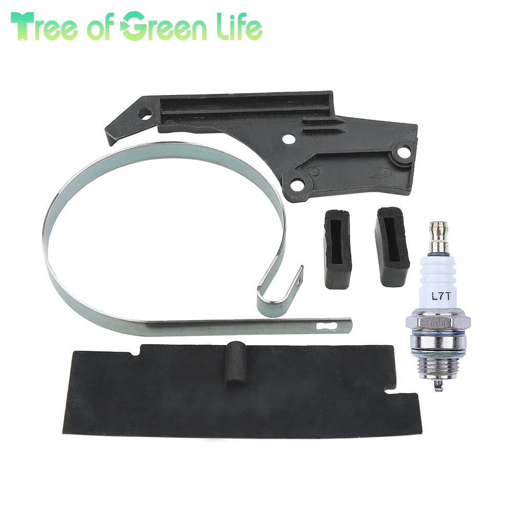 

Chain Brake Band Oil Baffle Plate Spring Cover with Spark Plug For Chinese 5200 52cc Chainsaw Compatible with Stihl 51 55 61
