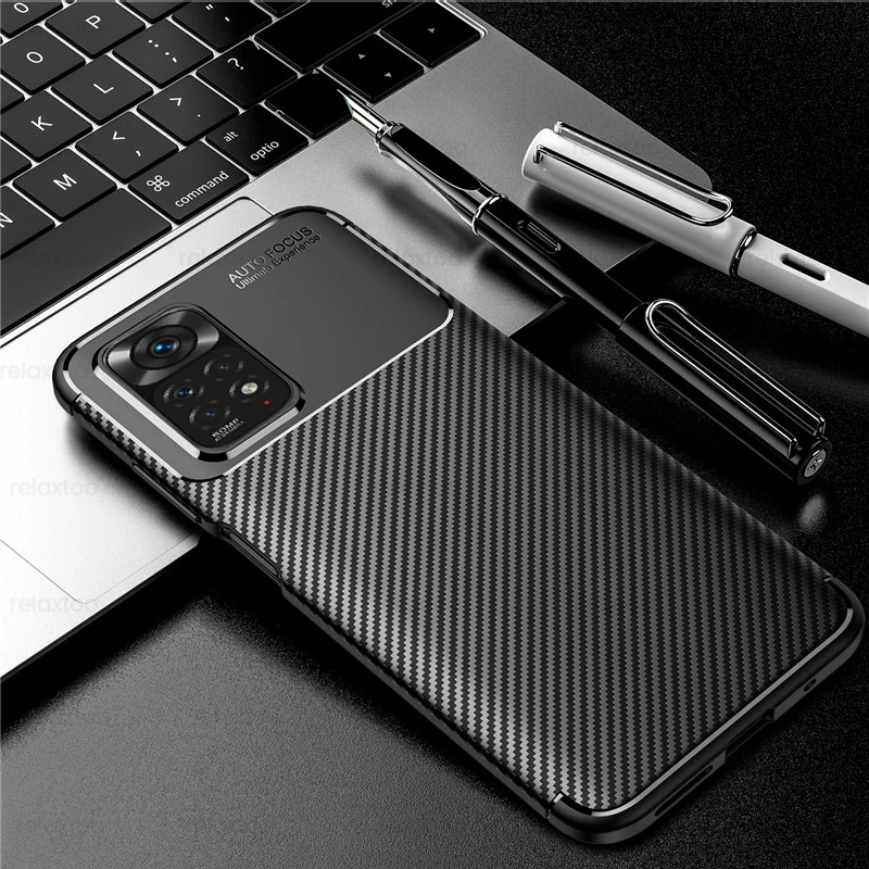 Redmy Note11 Case Matte Carbon Fiber Back Cover for Redmi Note 11 Pro Not 11 S 11S Note11S 4G Soft Silicone Shockproof Coque best waterproof phone pouch