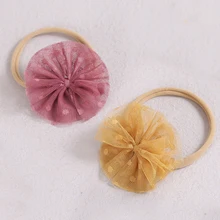 

Lace Flower Baby Headband Chiffon Floral Baby Turbans For Hair Bands Nylon Headbands For Kids Headwear Toddler Hair Accessories
