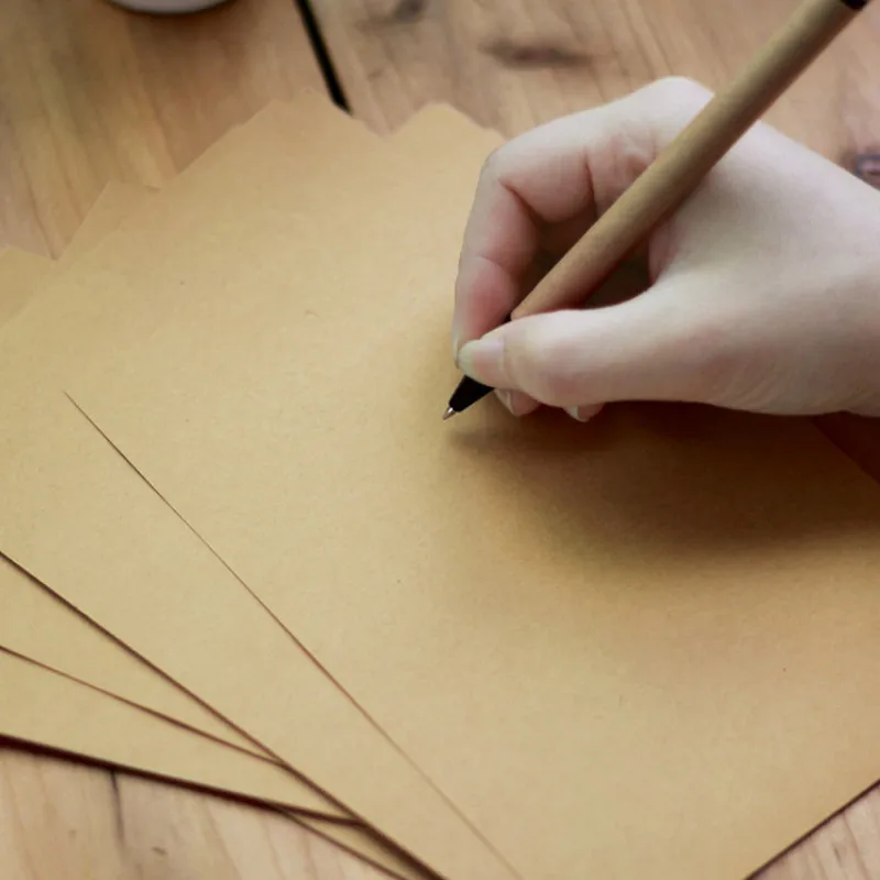 50sheets/package 120g Empty Kraft Paper Nostalgic Kraft Paper Printing Thick A4/A5/B5size Letter Card Scrapbook Gift