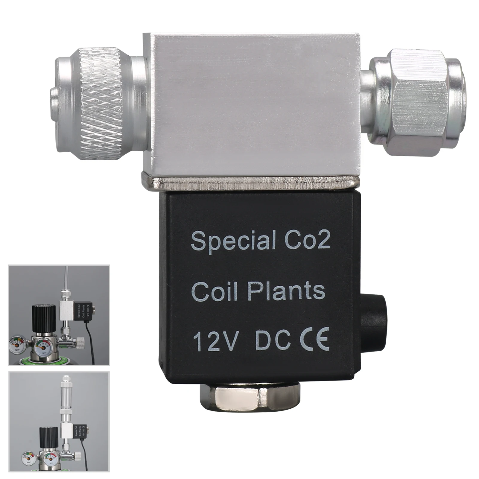 

12V Aquarium Solenoid Valve CO2 System Regulator Aquarium Accessories Electric Low Temperature Magnetic Valve for Fish Tank