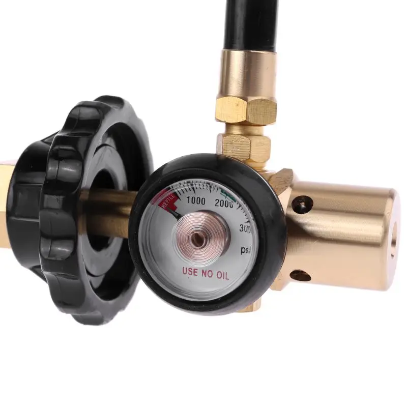 Latex E102HTG Helium Balloon Filler Inflator New - Hand Tight Connection,  Cylinder Content Gauge (Brass Body)