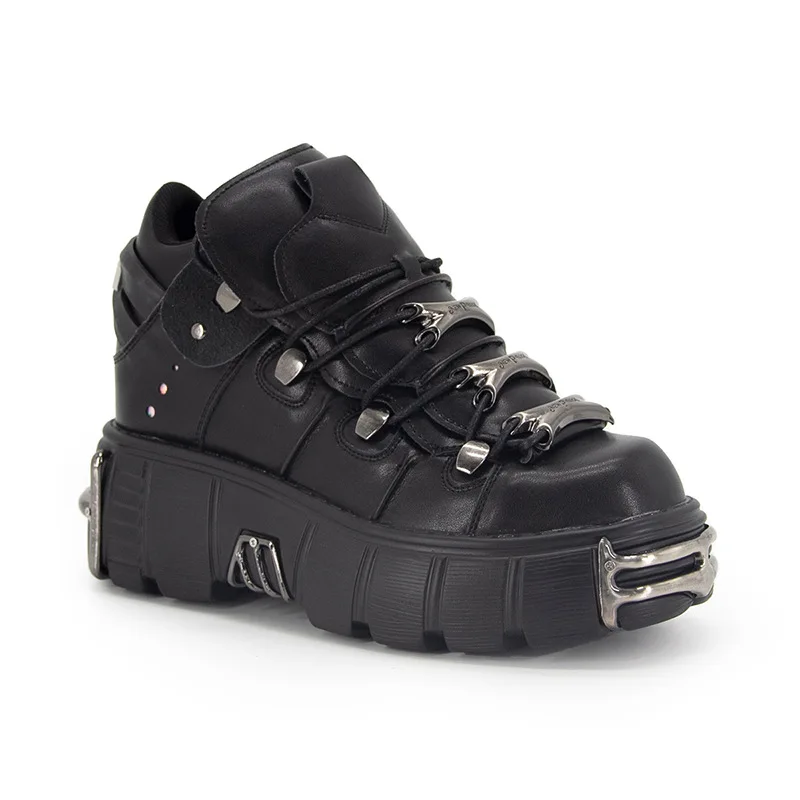 Punk Women Sneakers Rock 6cm Platform Shoes Woman Creepers