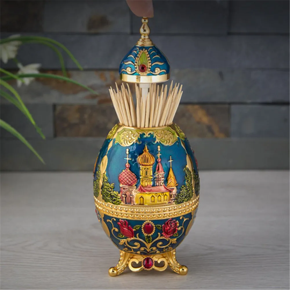 고급 유럽 이쑤시개 홀더 손으로 누르면 자동 이쑤시개 상자 가정용 패션 크리 에이 티브 이쑤시개 홀더 보관 상자