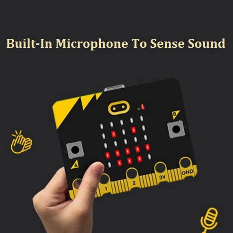 BBC Micro:Bit V2.2 Kit Built-In Speaker Mic Programmable Development Board+IO BIT V1.0 Expansion Board+Protective Case