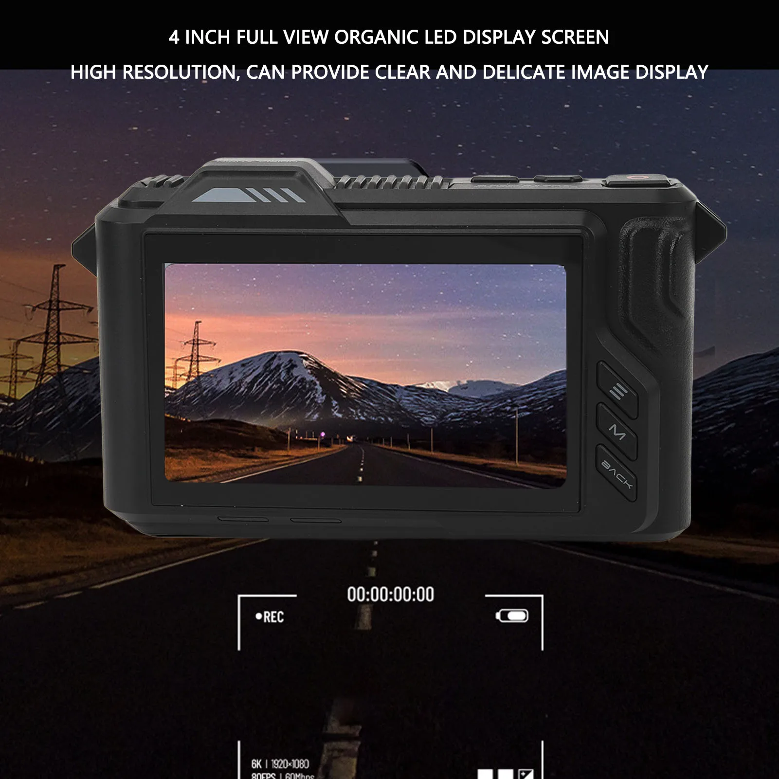 Digital Camera 5K Wifi Vlogging Full Color Night F0.8 Large Aperture 50X Digital Zoom HD Image Quality for Video