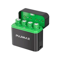 PUJIMAX AA 1.5V 4255mWh Smart Charging Compartment 4-Slot Rechargeable Batteries Lithium Battery Charger Set Large Capacity 6