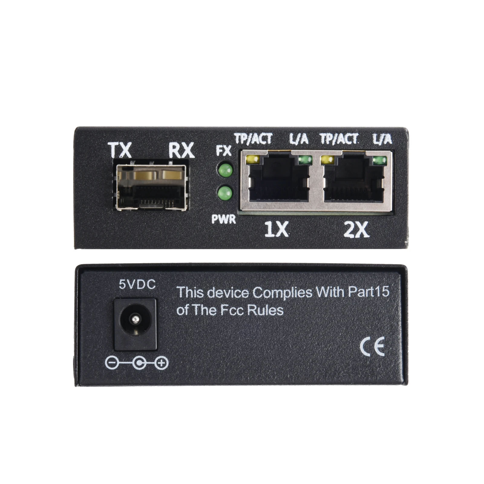 1PCS Gigabit SFP Media Converter 1 SFP to 2 RJ45 Transceiver 10/100/1000M Fiber Optic Switch With 3KM/20KM LC/SC Module