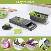 Multifunctional Vegetable Chopper Handle Food Grate Food Chopper Vegetable Slicer Dicer Cut 14/16 in 1 Kitchen Items 3