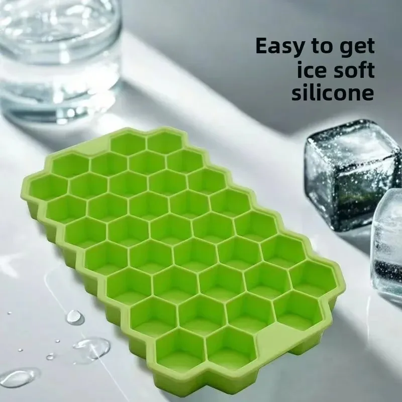 Silicone Meatball Molds 37-Compartment with Lids Honeycomb Fish Ball Molds Beef Ball Kitchen Meat Tools Accessory