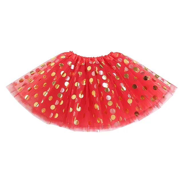 Introducing the Sensual Costume For Women Polka Dot Print Bronzing Super Canopy Mesh Light Tutu Skirt