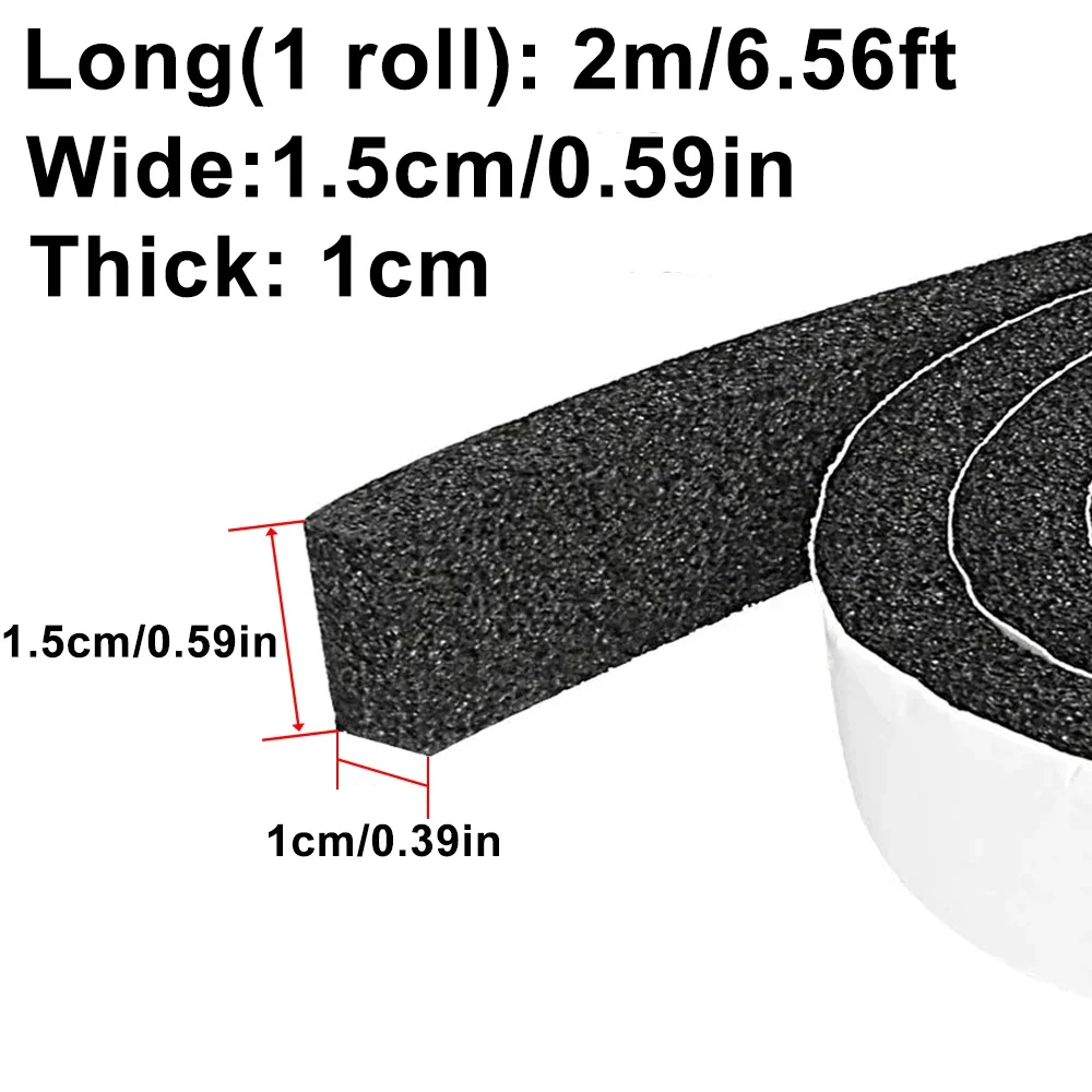 Sealing Strip Foam Window Sealing Strip Weather Stripping Door High Resilience Seal Tape Self-Adhesive Soundproof Windproof Insulation Strips