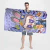 Labubu Laptop Beach Towels Shower Towel Sauna Travel Spa Microfiber Quick Dry Gym Accessories Cute Room Decor 4