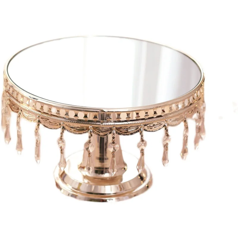 

Wedding Celebration Dessert Main Cake Display Stand Cup Cake Tray Crystal Mirror Birthday Baking Coffee Shop Decoration