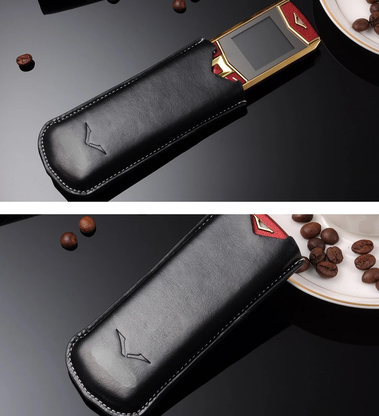 Mini Classic Luxury Phone Metal Frame Dual SIM Bluetooth Dialing Voice Changer Big Keys MP3 FM Long Standby Free Case 4