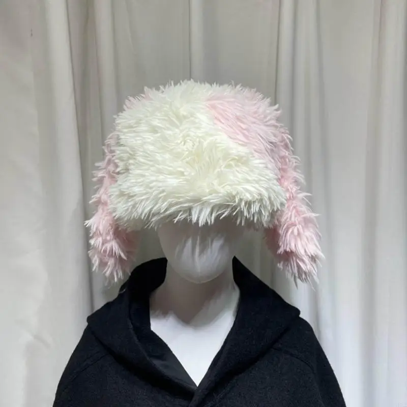 Plüsch Wolle Caps Herbst Winter Warme Faux Pelz Pullover Pullover Caps Y08E – Detail 8