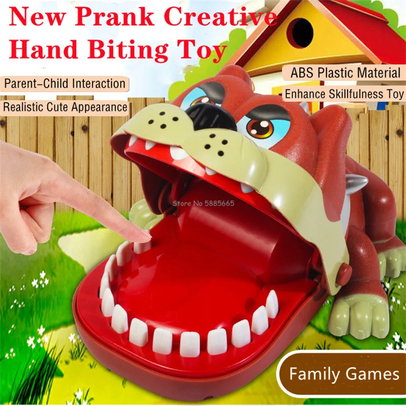 

Parent-Child Interaction ABS Material Funny Dog Bite Finger Game Toy Lucky Dog Halloween Biting Tricky Toys For Kids Table Game