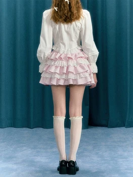 Women's Tartan Checkered Pleated Mini Skirts with High Waistband and Delicate Lace Detailing for a Flirty Look 1