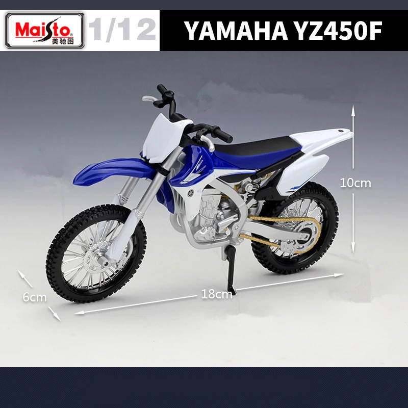 Maisto 1:12 YAMAHA YZ450F Alloy Race Motorcycle Model Simulation Diecast Cross-country Street Motorcycle Model Children Toy Gift 4