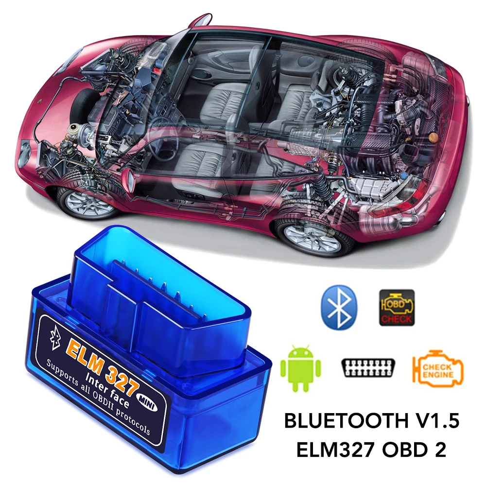 Bluetooth Elm327 V1.5 Autó Obd Szkenner Kódolvasó Eszköz A Porsche Macan Panamera Cayenne 911 997 996 971 9Ya