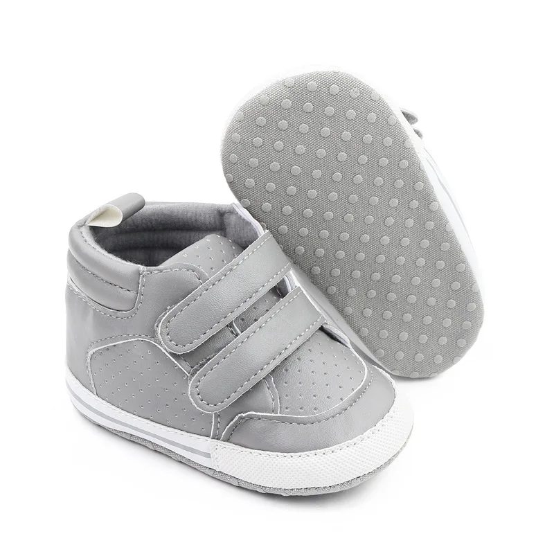 New 0-18M Baby Shoes Boy Newborn Infant Toddler Casual Comfor Cotton Sole Anti-slip PU Leather First Walkers Crawl Crib Shoes 6