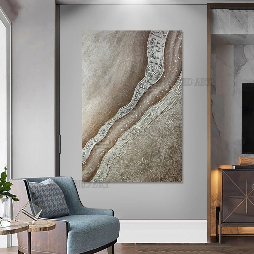 

Home Entrance Decor Texture Stones Abstract Oil Painting Purely Handmade Wall Decoration Canvas Picture Art As Gift Frameless