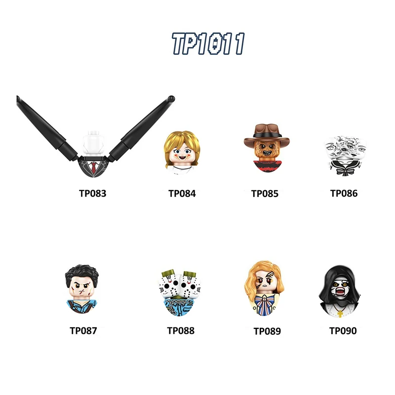 TP1011 할로윈 무서운 블록 외계인 액션 피규어 영화 조립 블록 작은 인형 어린이 선물