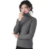 2025 Women Pullovers Turtleneck Sweater Solid Color Pile Neck Knitwear Autumn Winter Warm Jumper Tops Pull Femme Christmas Gift 4