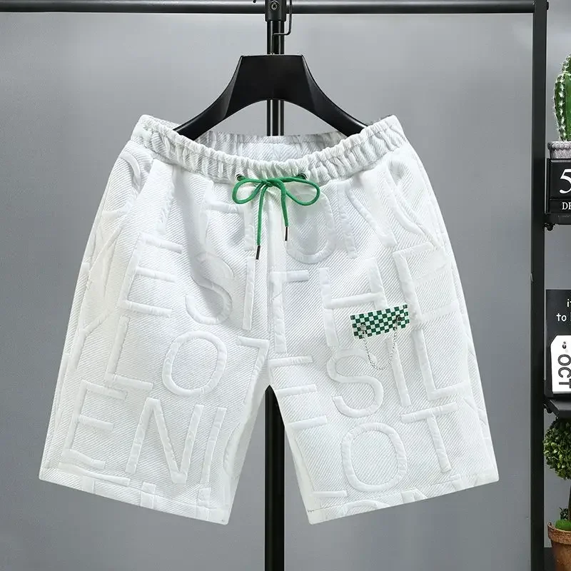Pantalones cortos deportivos para hombre, pantalones cortos deportivos con gráficos para hombre, estilo anime, hip hop, de verano, de corte seco, venta al por mayor, ropa de calle de 3 cuartos