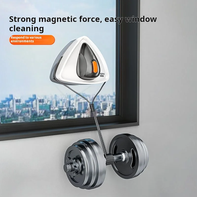 Double-sided Magnetic Glass Window Cleaner,Special Anti Fall Strong Magnet, Automatic Water Outlet for Home Window Clean, 3-35mm