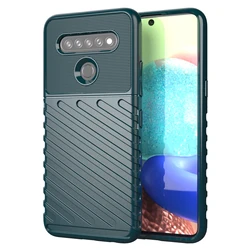 Luxury Shockproof Silicone Phone Case Cover for LG K61 (Emerald Green)