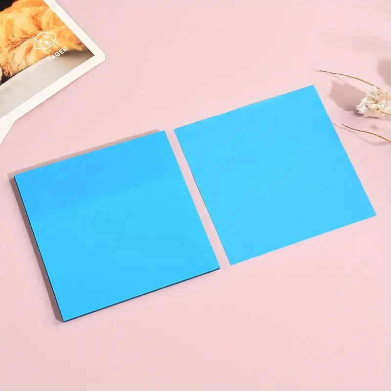 Vibrant Waterproof Transparent Sticky Note Pads - 50 Sheets of Self-Adhesive Memo Notes