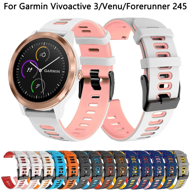 20mm Watch Band Wrist Strap for Garmin Venu Sq/Garminmove 3/Forerunner 245  645
