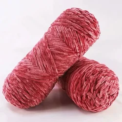 Luxurious Velvet Chenille Yarn - Soft Baby Plush for Knitting & Amigurumi, 100g (08)