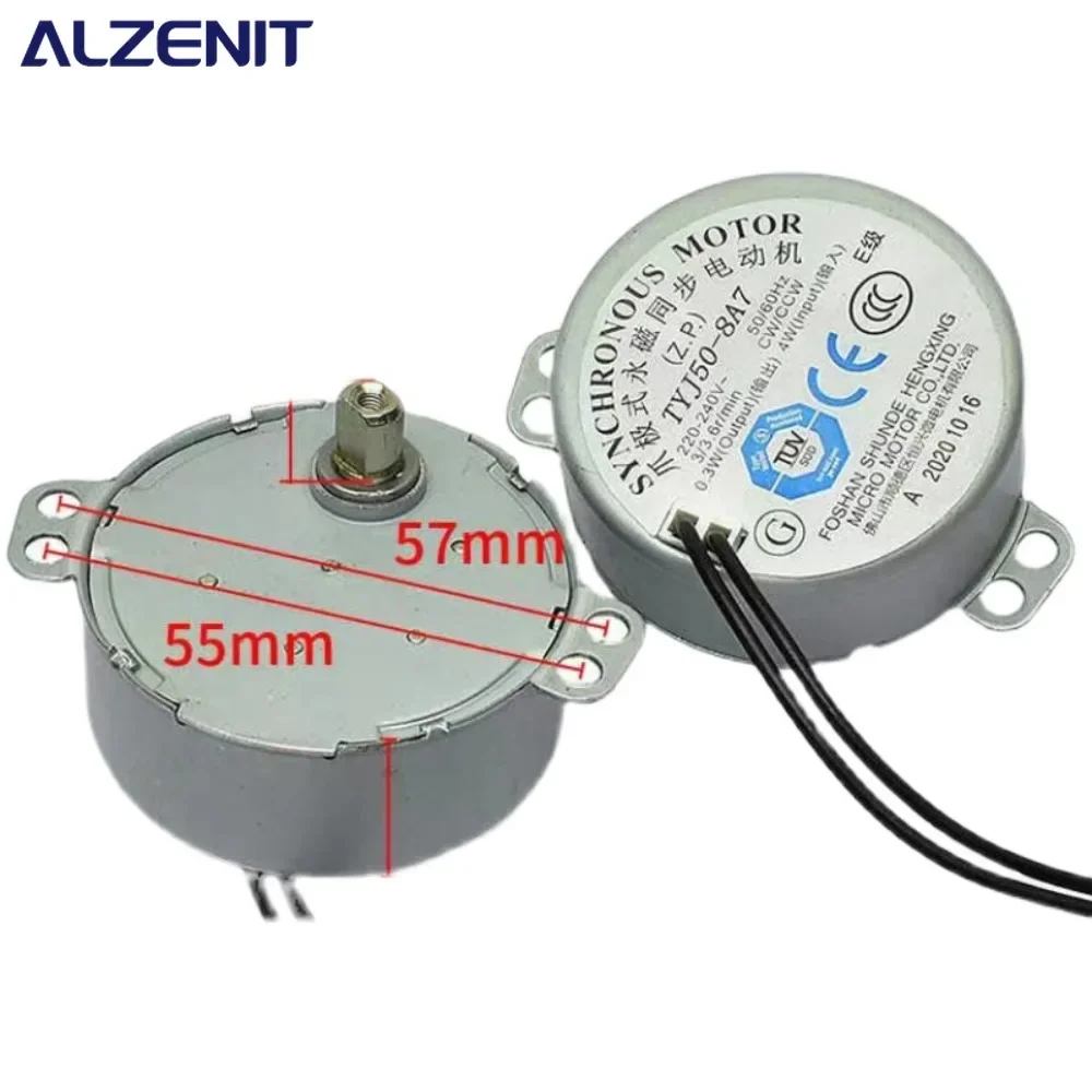 Motor Síncrono para Forno Microondas Midea Peças Elétricas da Mesa Giratória Ventilador de ar Tyj508a7 220240v 50hz 4w