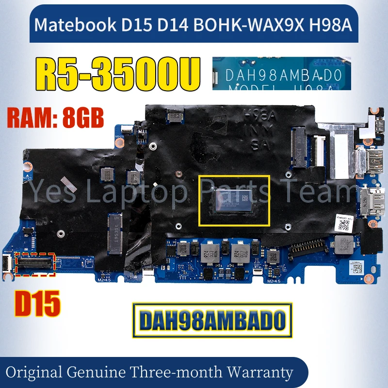 Motherboard Huawei Matebook D 14 Ryzen 4500u DAH98AMBAD0 For