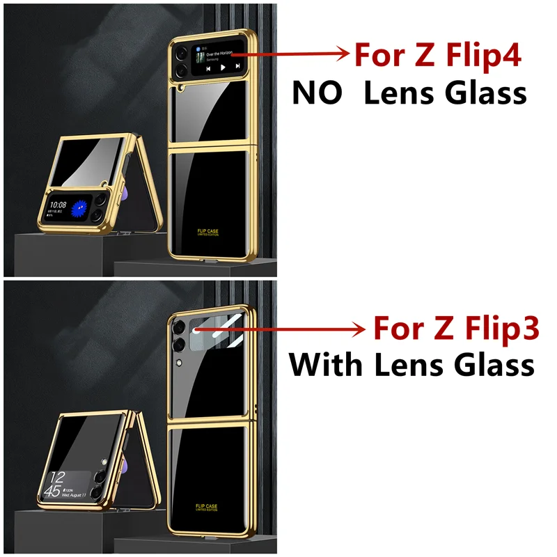 For Galaxy Z Flip 5 ins New Circuit Pattern Case for Samsung Z Flip 4 Z  Flip3 ZFlip 5 Z Flip4 Flip5 Clear Acrylic Plating Cover - AliExpress