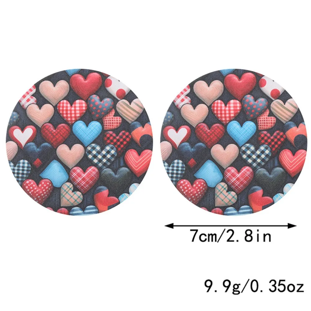 Heart Pattern Car Auto Cup Mats Anti-Slip Pad Cup Mat Auto Holder Insert Coaster Pink Anime Pattern
