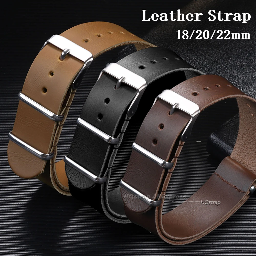 Vintage-Style High Quality PU Leather Watch Strap - Universal Wrist Band