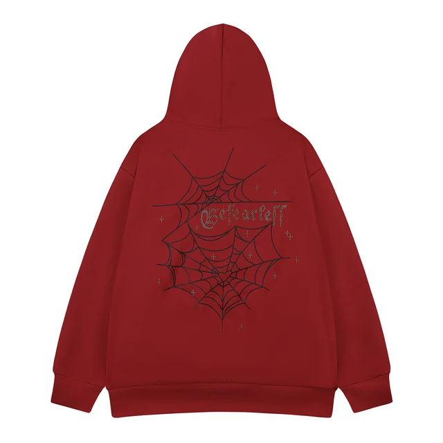 11 BYBB'S DARK Spider Hotfix Rhinestones Print Hoodie 2024 Hot Selling Casual Hoodies Spring Autumn Sweatshirt Men Women Hoodie 4
