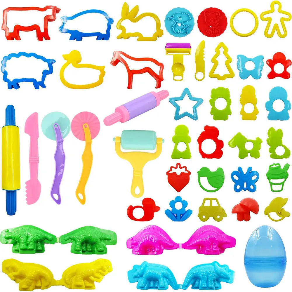 

Children Cartoon Dinosaur Fruit Roller Cutter Scissors Dough Accessories Plasticine Mold Early Educational Toy Dough Play Tools