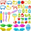 Children Cartoon Dinosaur Fruit Roller Cutter Scissors Dough Accessories Plasticine Mold Early Educational Toy Dough Play Tools 1