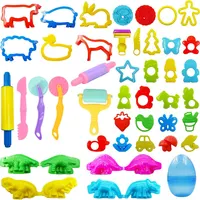 Children Cartoon Dinosaur Fruit Roller Cutter Scissors Dough Accessories Plasticine Mold Early Educational Toy Dough Play Tools 1