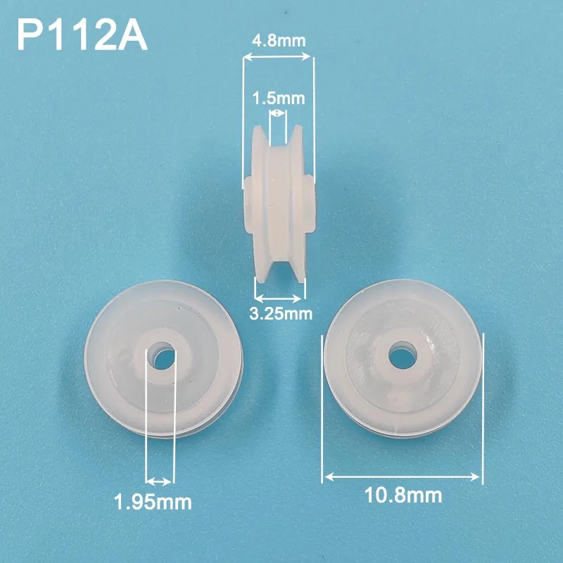 Description Picture 2 of item11mm Soft Pulley 2*11 Plastic Pulleus DIY Toy Parts Accessories P112A