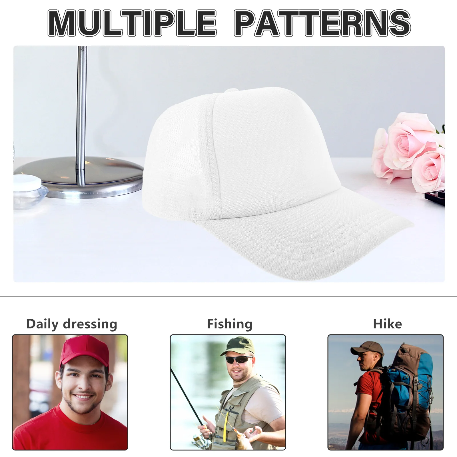 10 Pcs Whiskey Bent Hat Co Mesh Baseball Cap Mens Blank Summer Caps Hats Pvc and Women Black